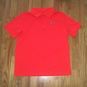 Under Armour Bright Orange Heatgear Golf shirt YXL